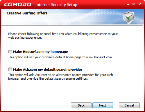 Disable Hopsurf.com homepage an Ask.com as the default search provider.