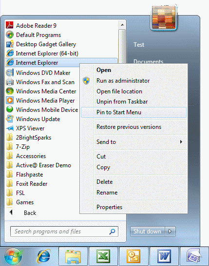 windows 7 default desktop screenshot